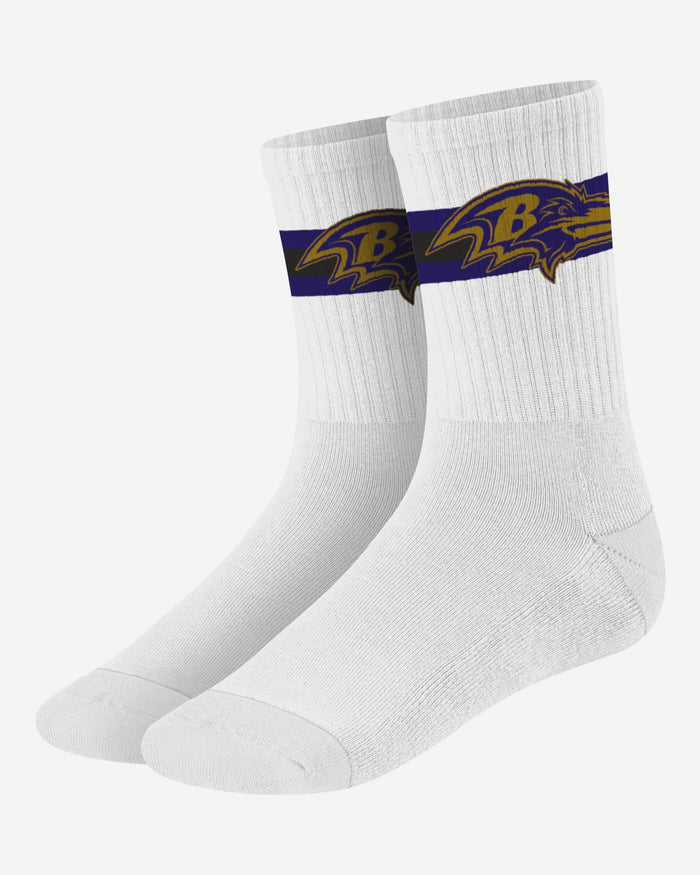 Baltimore Ravens Primary Logo White Socks