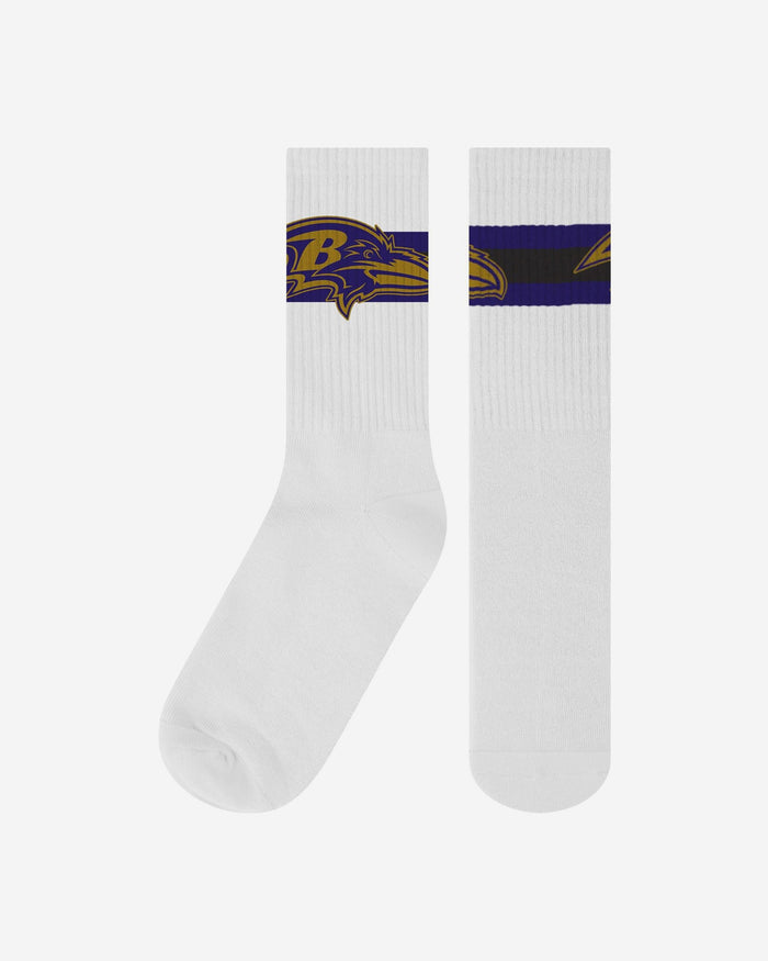 Baltimore Ravens Primary Logo White Socks