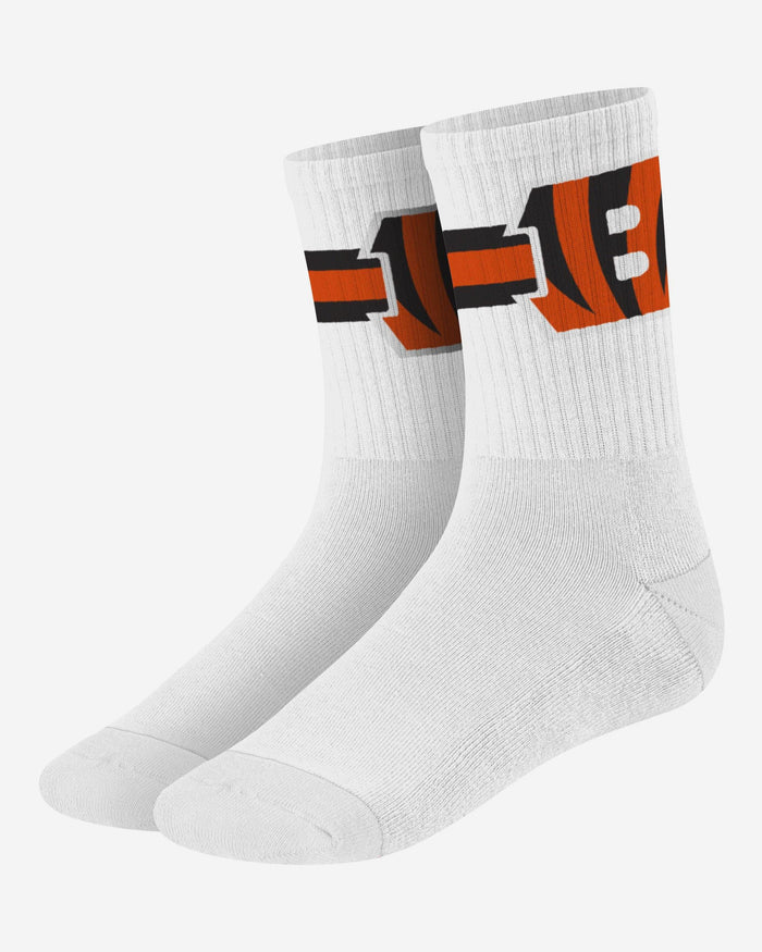 Cincinnati Bengals Primary Logo White Socks