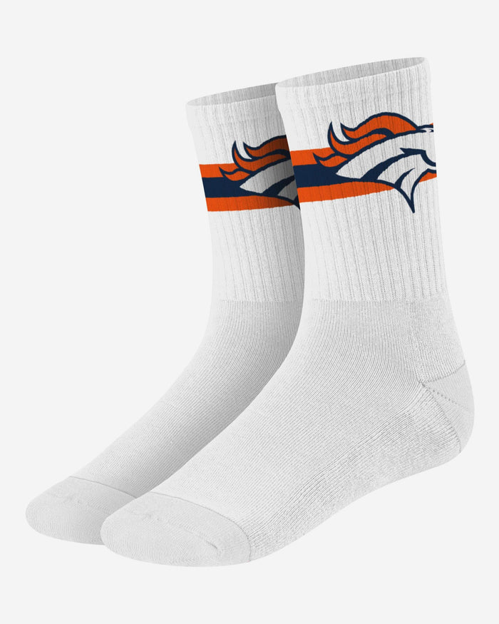 Denver Broncos Primary Logo White Socks