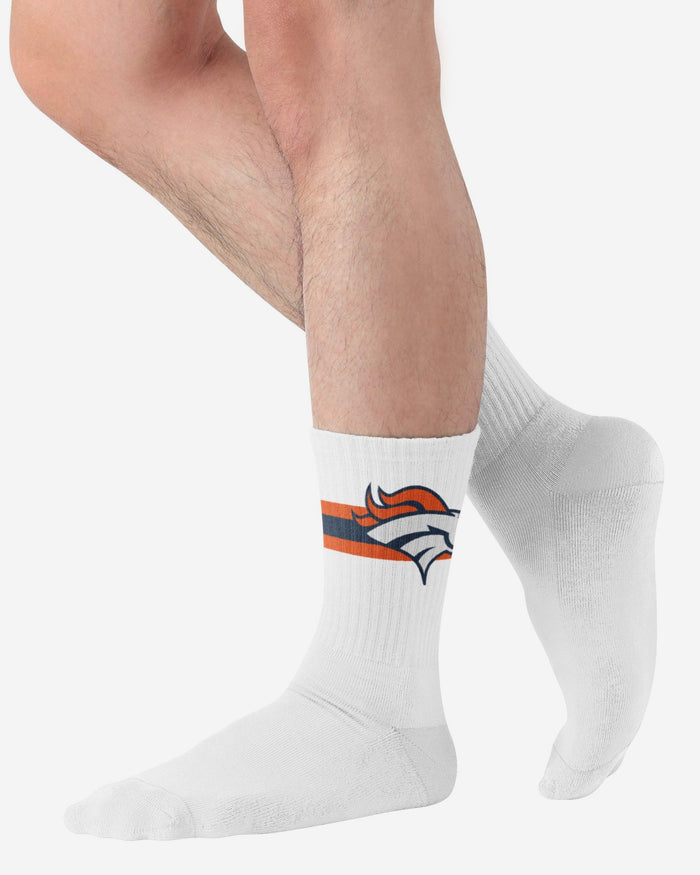 Denver Broncos Primary Logo White Socks