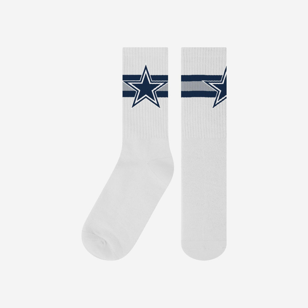 Dallas Cowboys Primary Logo White Socks FOCO - FOCO.com