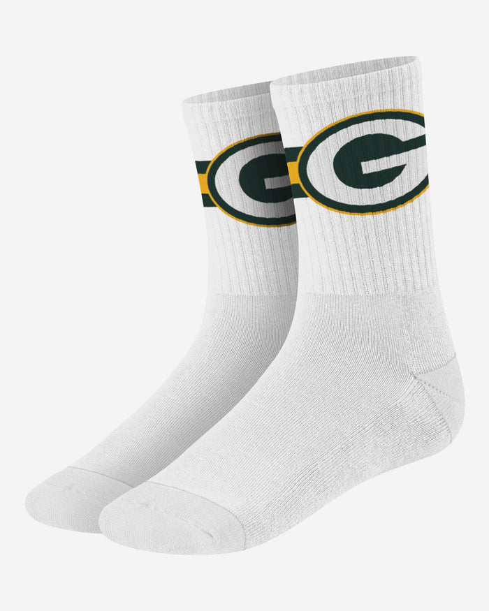 Green Bay Packers Primary Logo White Socks