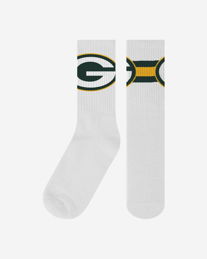 Green Bay Packers Primary Logo White Socks