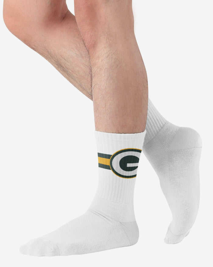 Green Bay Packers Primary Logo White Socks