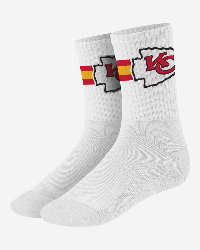 Kansas City Chiefs Primary Logo White Socks FOCO - FOCO.com