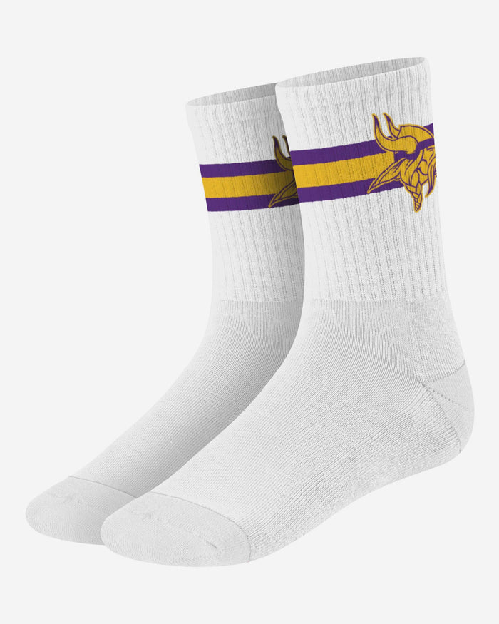 Minnesota Vikings Primary Logo White Socks