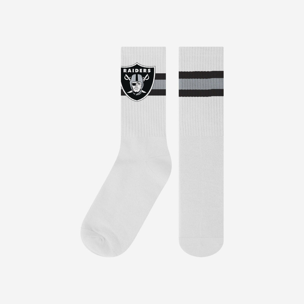 Las Vegas Raiders Primary Logo White Socks FOCO - FOCO.com