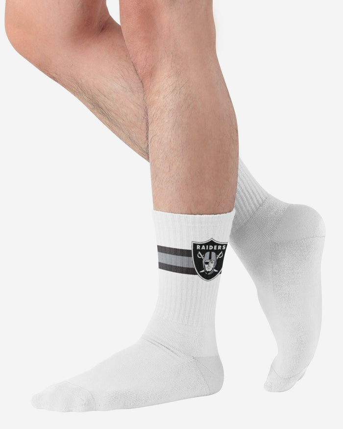 Las Vegas Raiders Primary Logo White Socks FOCO - FOCO.com
