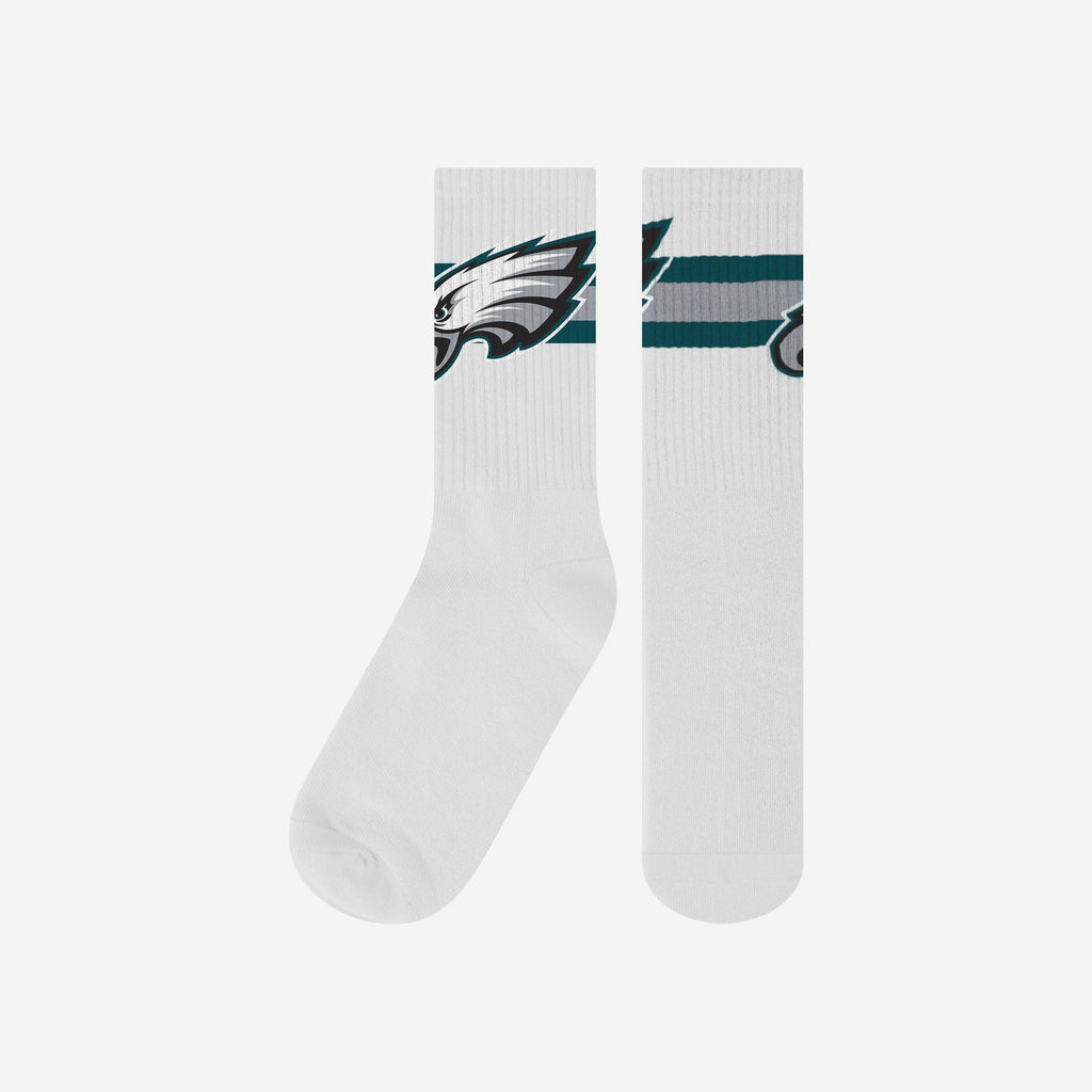 Philadelphia Eagles Primary Logo White Socks FOCO - FOCO.com
