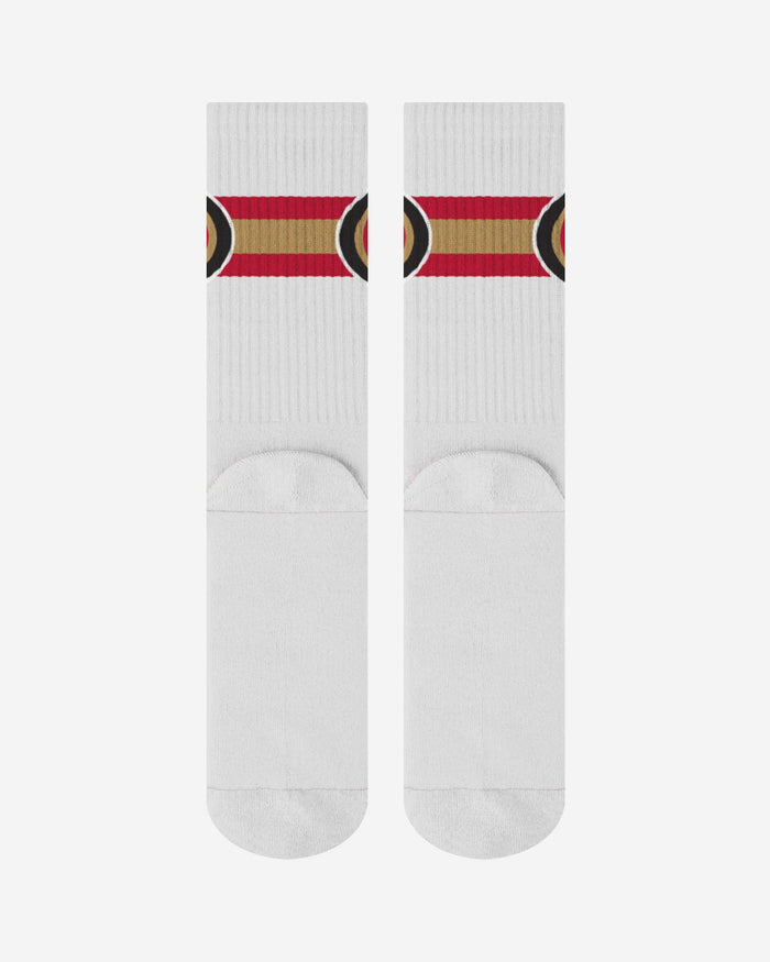 San Francisco 49ers Primary Logo White Socks FOCO - FOCO.com