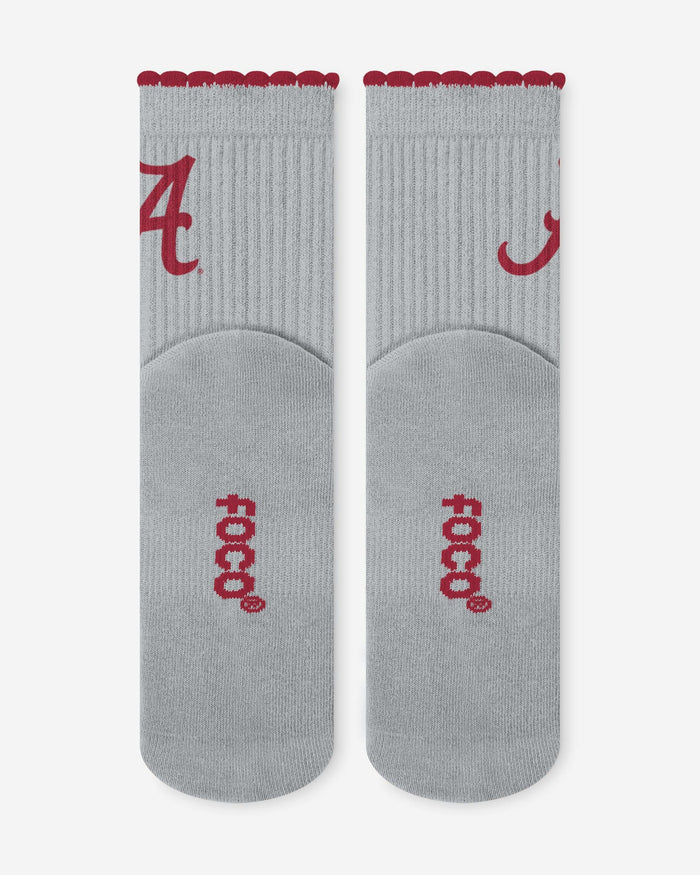 Alabama Crimson Tide 3-Pack Ruffle Quarter Socks