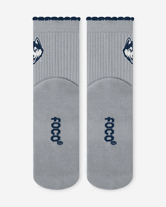 UConn Huskies 3-Pack Ruffle Quarter Socks
