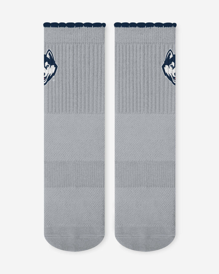 UConn Huskies 3-Pack Ruffle Quarter Socks