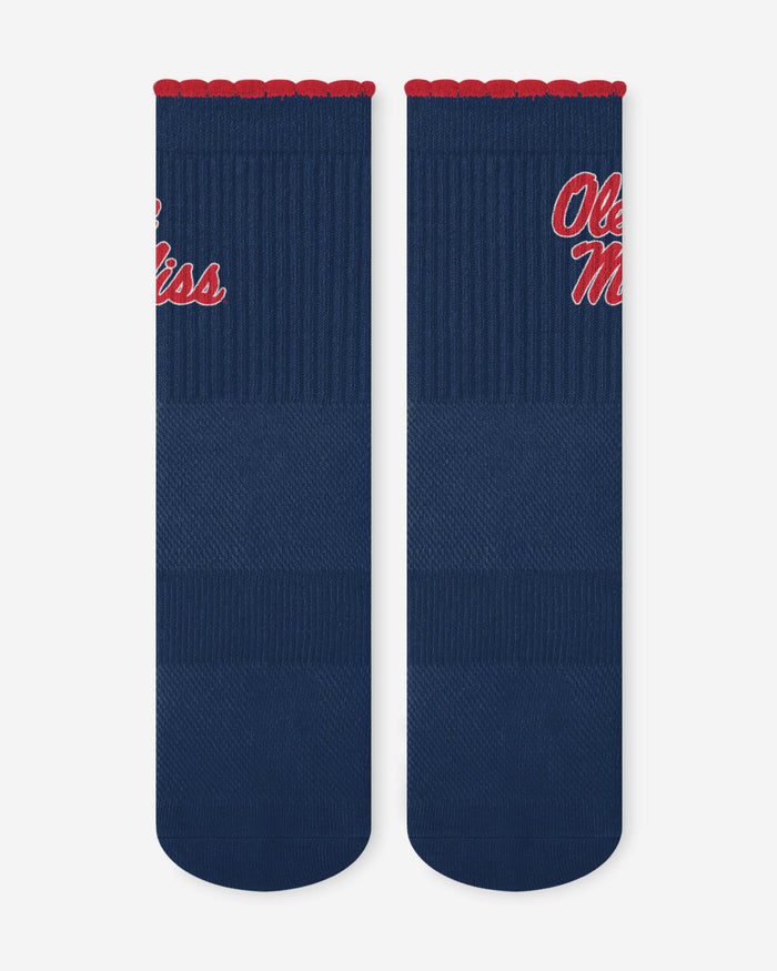 Ole Miss Rebels 3-Pack Ruffle Quarter Socks
