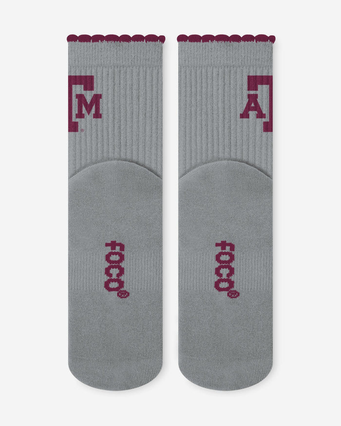 Texas A&M Aggies 3-Pack Ruffle Quarter Socks FOCO - FOCO.com