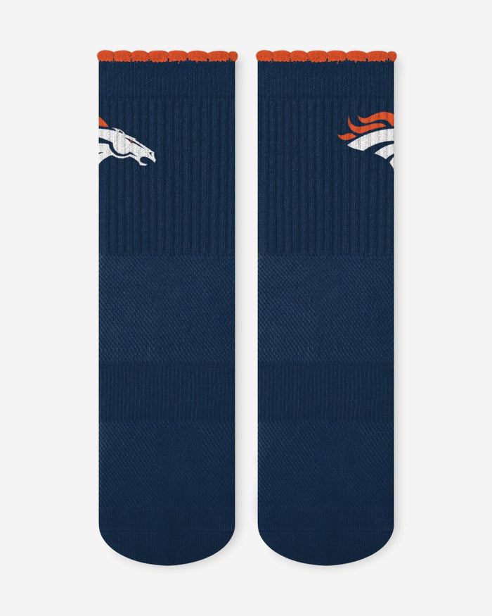 Denver Broncos 3-Pack Ruffle Quarter Socks