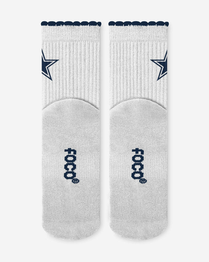 Dallas Cowboys 3-Pack Ruffle Quarter Socks
