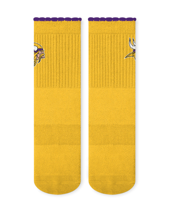 Minnesota Vikings 3-Pack Ruffle Quarter Socks