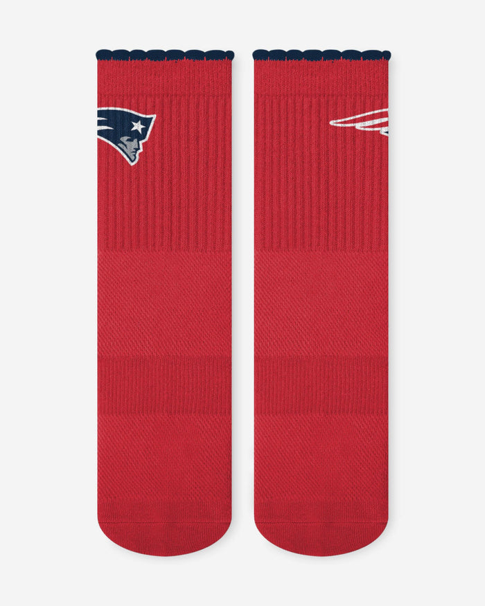 New England Patriots 3-Pack Ruffle Quarter Socks