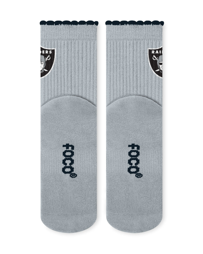 Las Vegas Raiders 3-Pack Ruffle Quarter Socks
