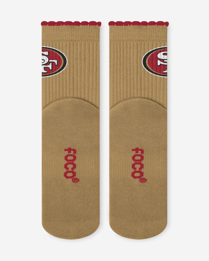 San Francisco 49ers 3-Pack Ruffle Quarter Socks