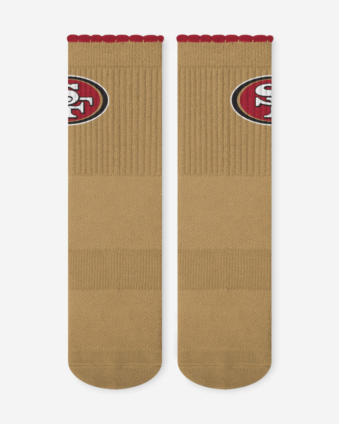 San Francisco 49ers 3-Pack Ruffle Quarter Socks