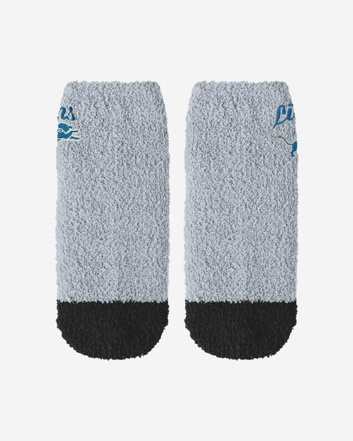 Detroit Lions 2 Pack Womens Script Logo Fuzzy Ankle Socks FOCO - FOCO.com