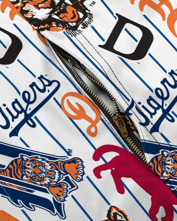 Detroit Tigers Mens Historic Print Bib Shortalls FOCO - FOCO.com