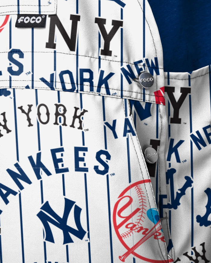 New York Yankees Mens Historic Print Bib Shortalls FOCO - FOCO.com