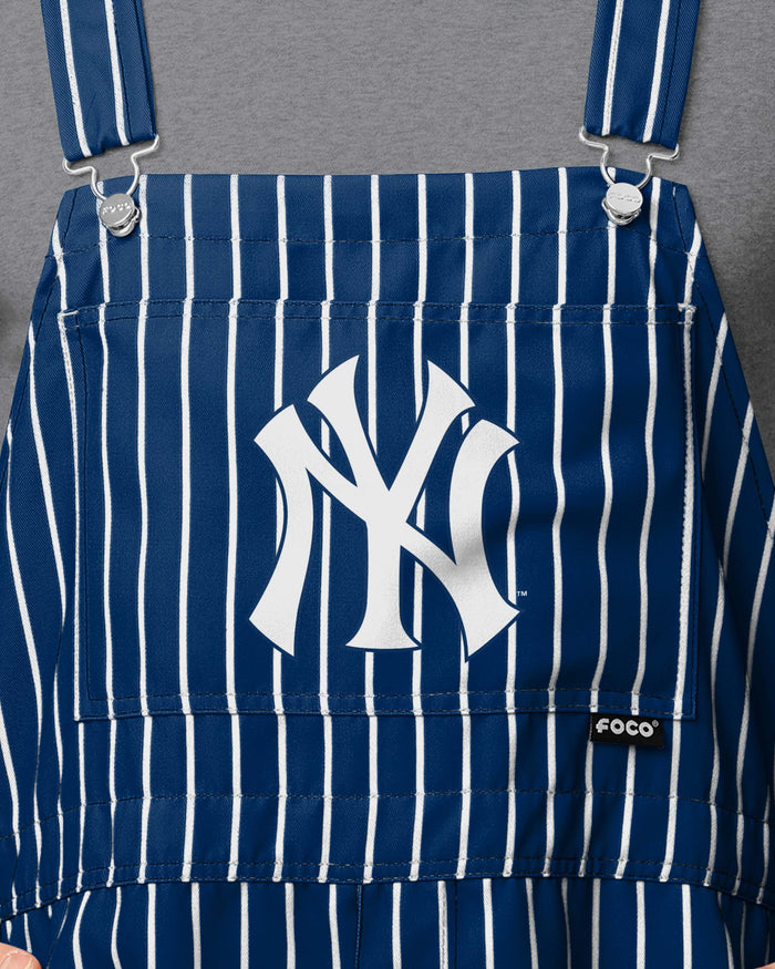 New York Yankees Mens Pinstripe Bib Shortalls FOCO - FOCO.com