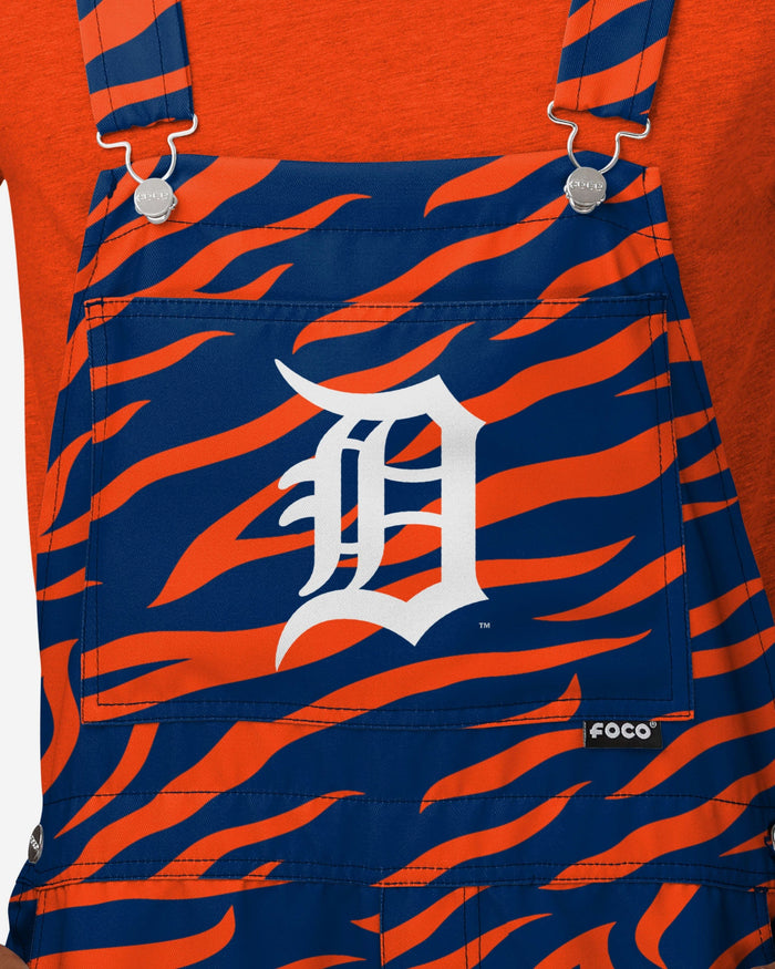 Detroit Tigers Mens Tiger Stripe Thematic Bib Shortalls FOCO - FOCO.com