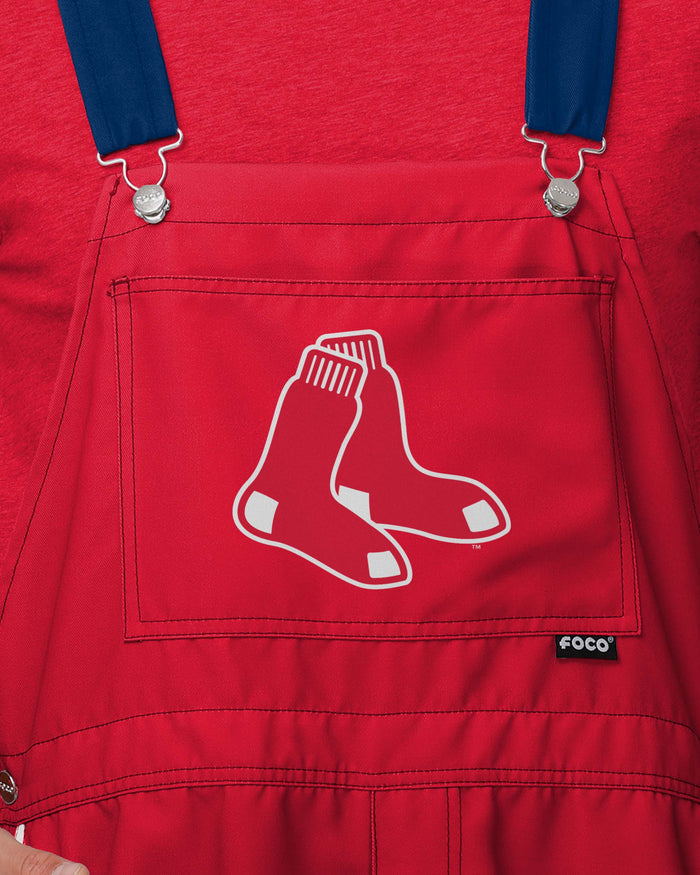 Boston Red Sox Mens Team Stripe Bib Shortalls FOCO - FOCO.com
