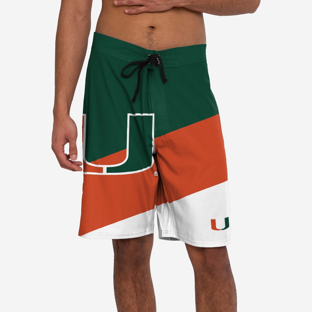 Miami Hurricanes Color Dive Boardshorts FOCO - FOCO.com