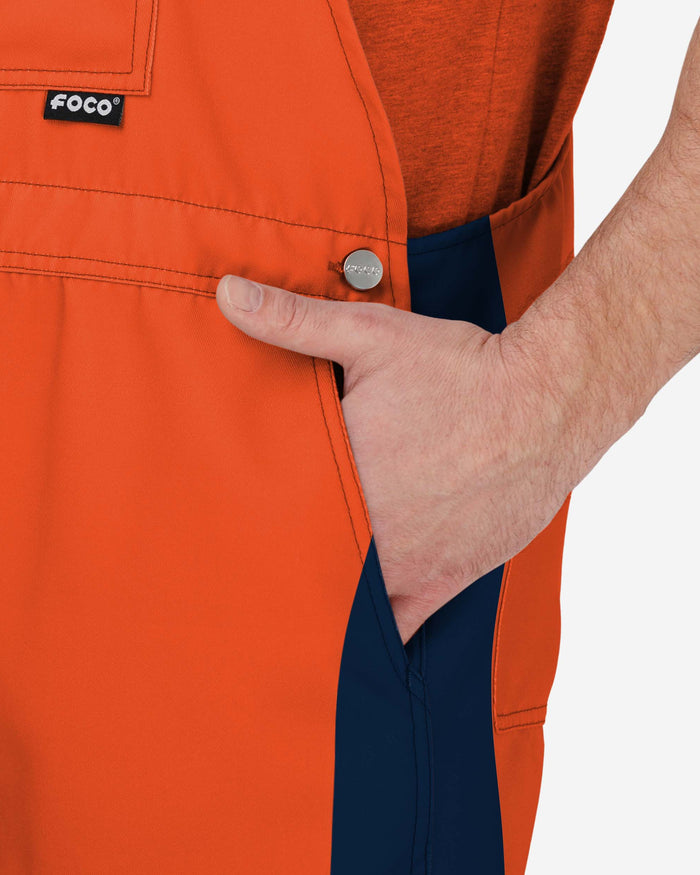 Denver Broncos Mens Team Stripe Bib Shortalls FOCO - FOCO.com
