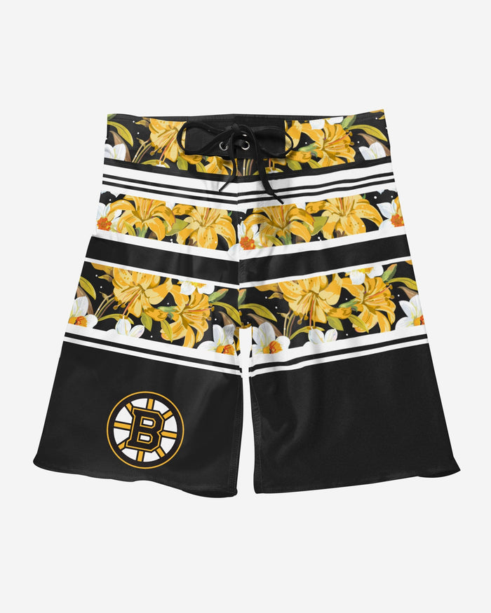 Boston Bruins Floral Stripe Boardshorts FOCO - FOCO.com