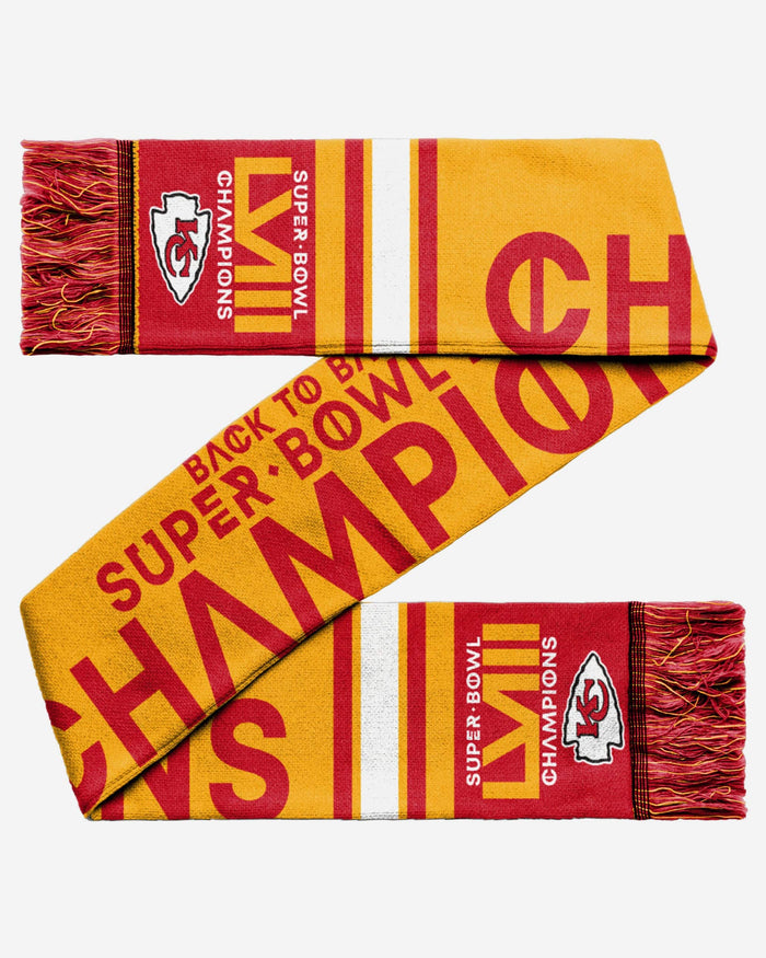Kansas City Chiefs Super Bowl LVIII Champions Acrylic Scarf FOCO - FOCO.com