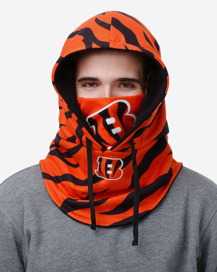 Cincinnati Bengals Alternate Team Color Drawstring Hooded Gaiter FOCO - FOCO.com
