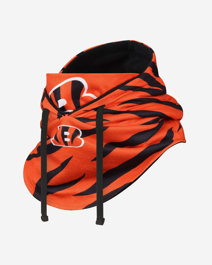 Cincinnati Bengals Alternate Team Color Drawstring Hooded Gaiter FOCO - FOCO.com
