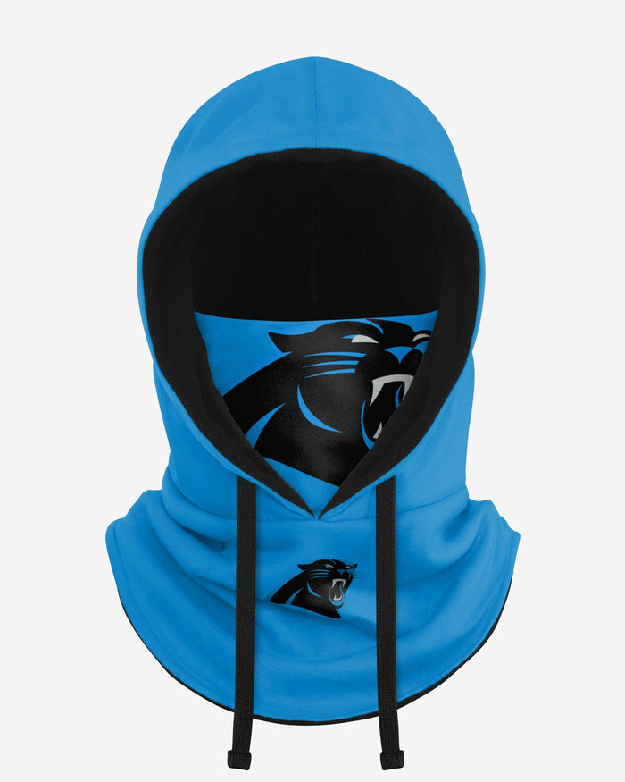 Carolina Panthers Alternate Team Color Drawstring Hooded Gaiter FOCO - FOCO.com