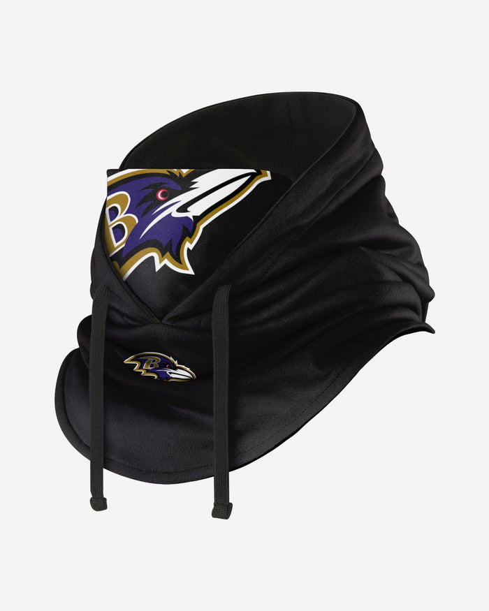 Baltimore Ravens Black Drawstring Hooded Gaiter FOCO - FOCO.com