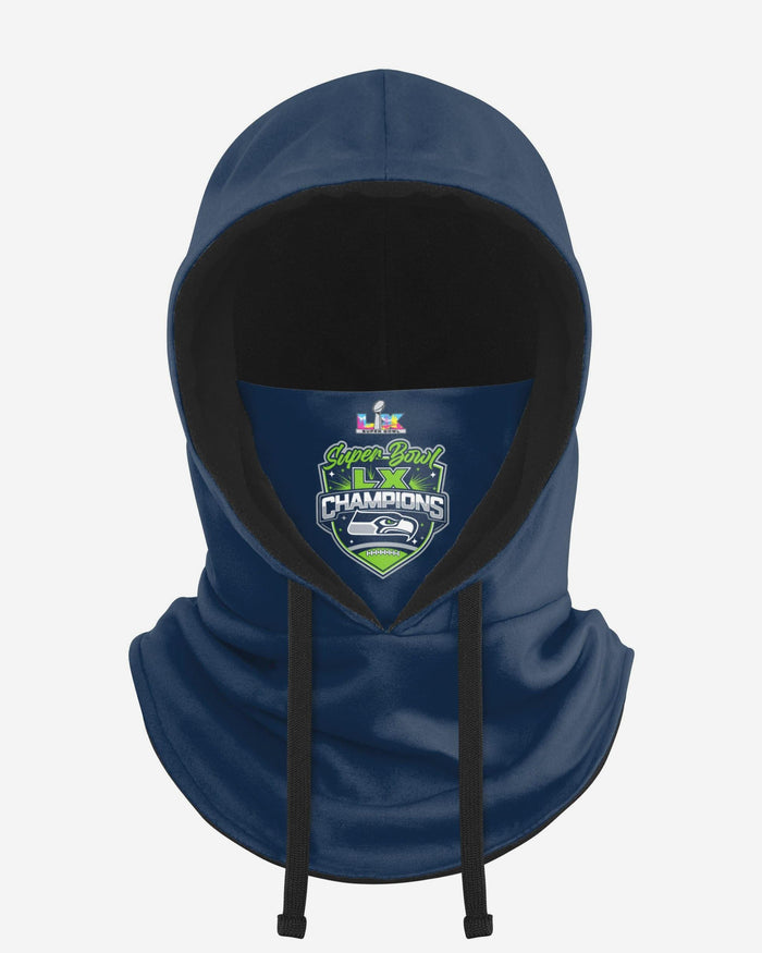 Seattle Seahawks Super Bowl LX Champions Hooded Gaiter Scarf FOCO - FOCO.com
