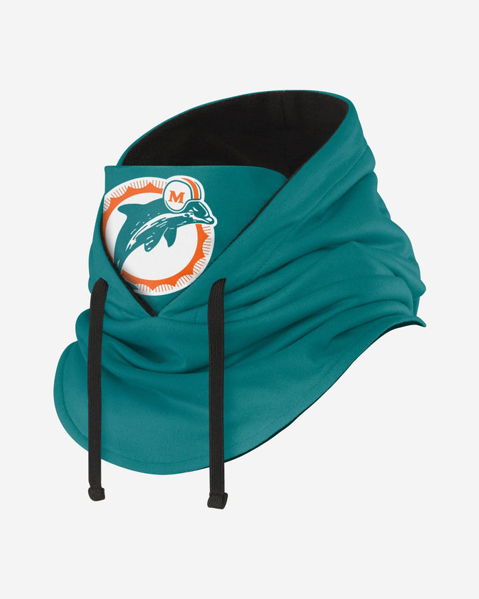 Miami Dolphins Retro Drawstring Hooded Gaiter FOCO - FOCO.com