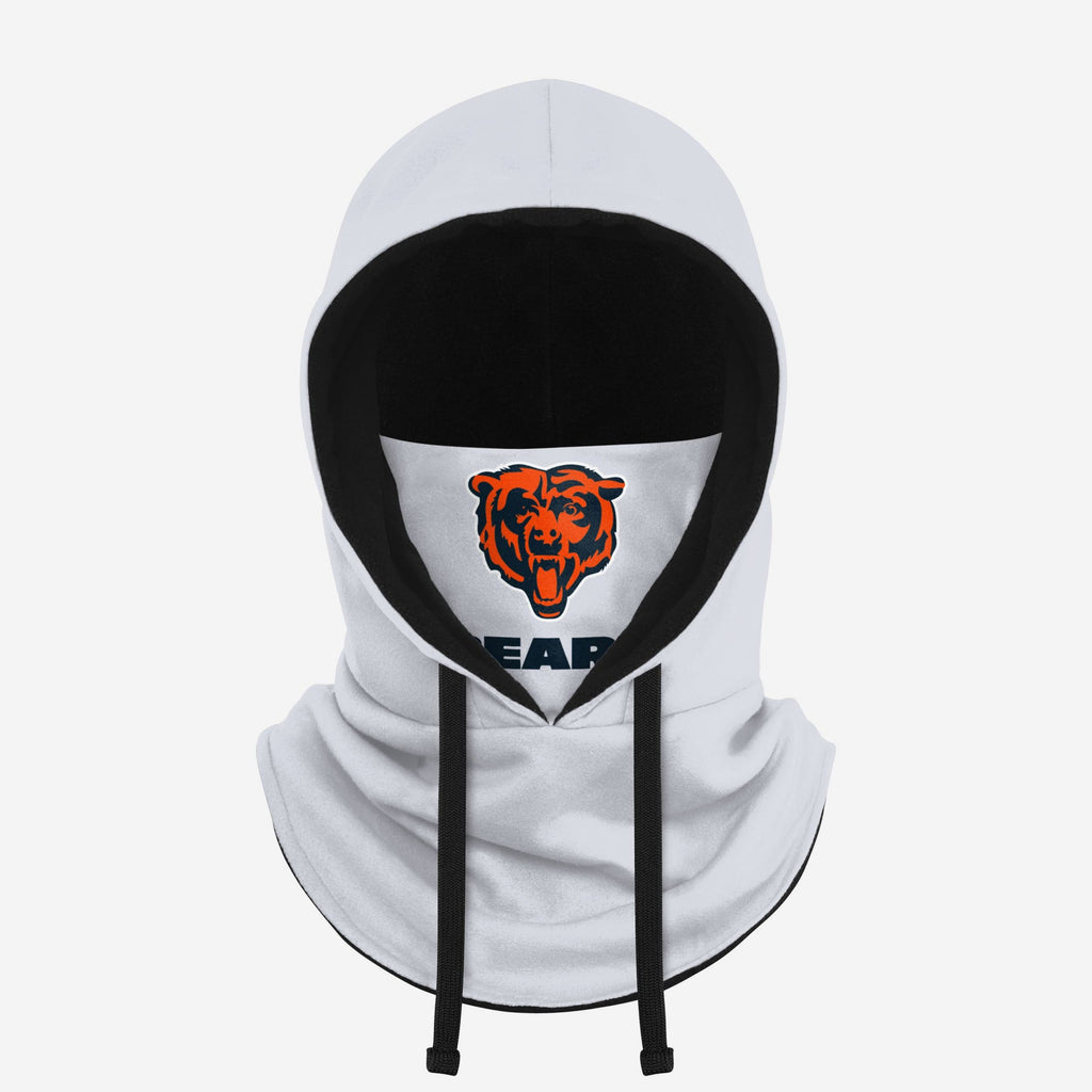 Chicago Bears White Drawstring Hooded Gaiter FOCO - FOCO.com