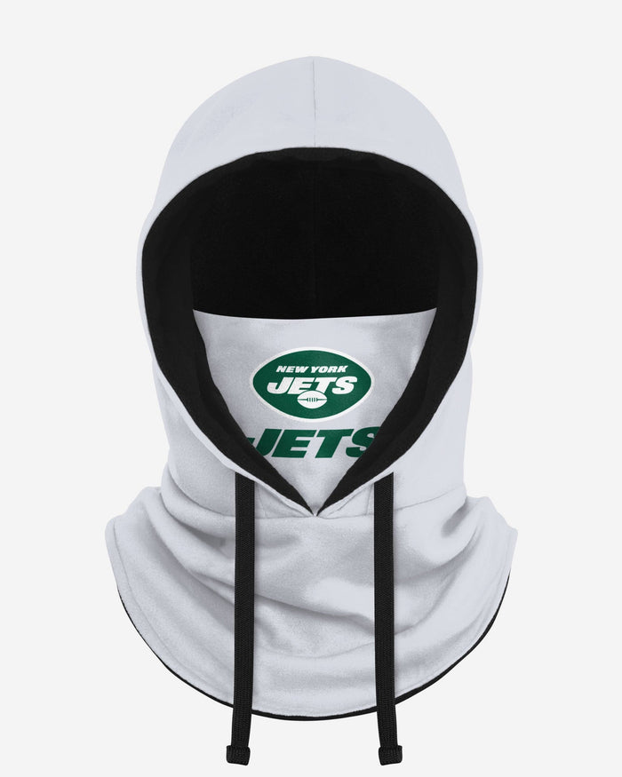New York Jets White Drawstring Hooded Gaiter FOCO - FOCO.com
