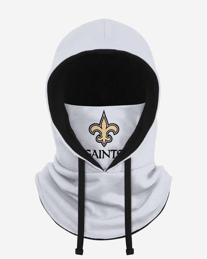 New Orleans Saints White Drawstring Hooded Gaiter FOCO - FOCO.com