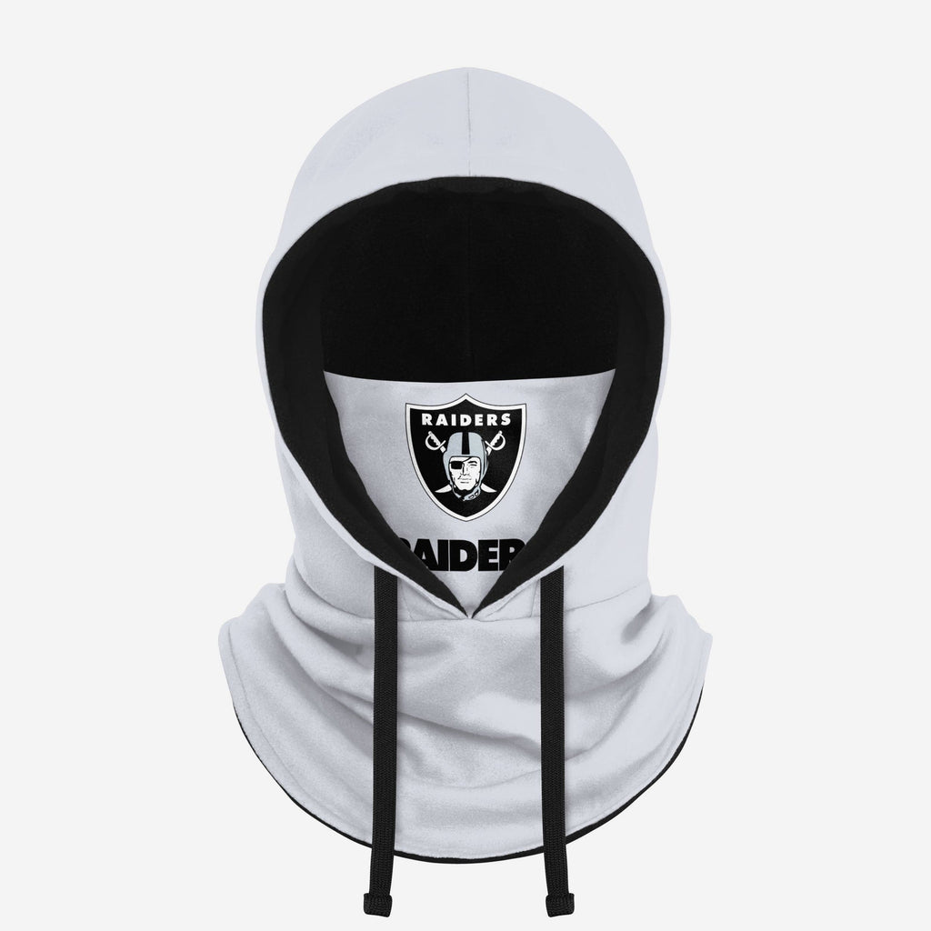 Las Vegas Raiders White Drawstring Hooded Gaiter FOCO - FOCO.com