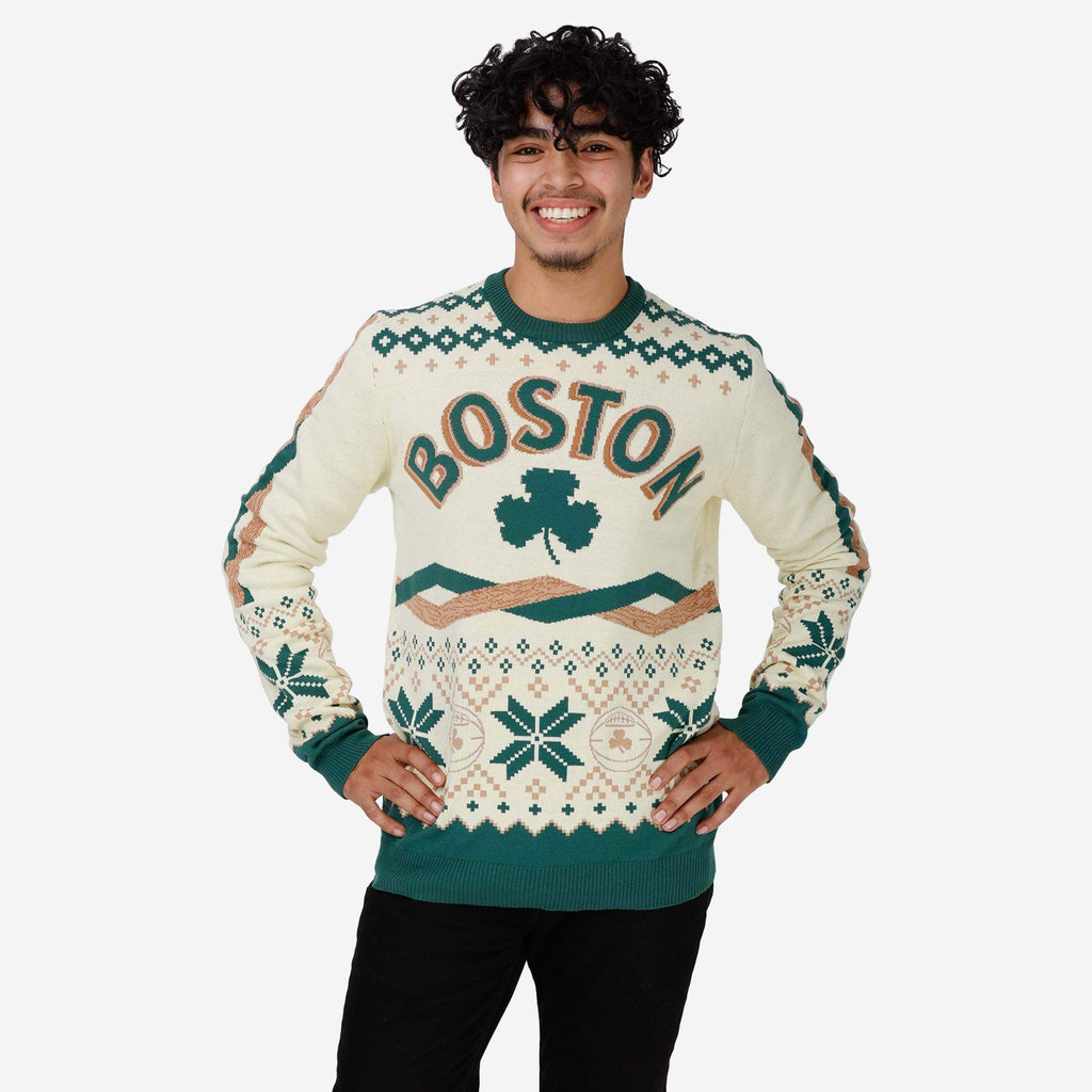 Boston Celtics Thematic Knit Sweater FOCO S - FOCO.com