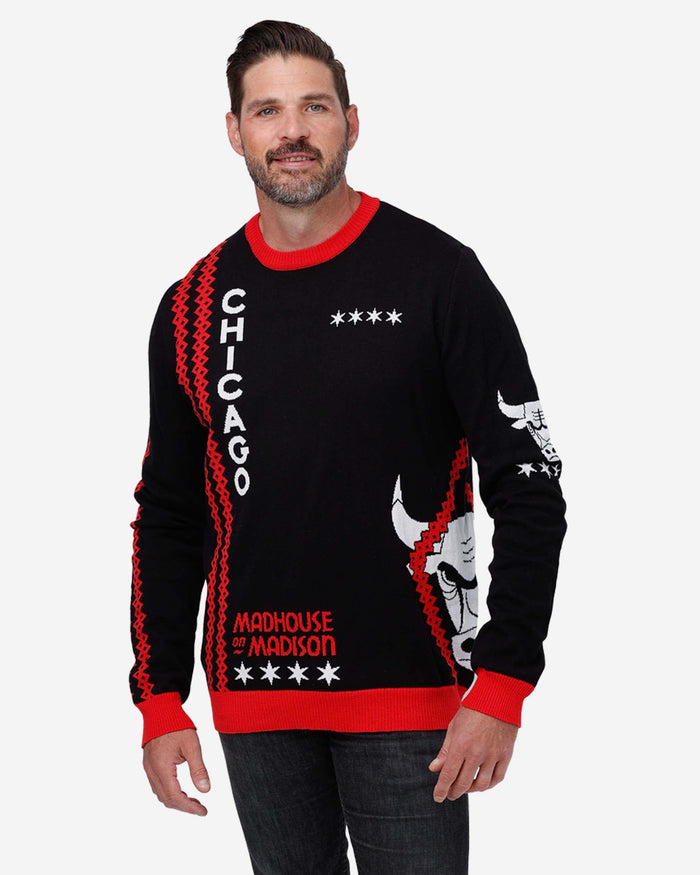 Chicago Bulls Thematic Knit Sweater FOCO S - FOCO.com