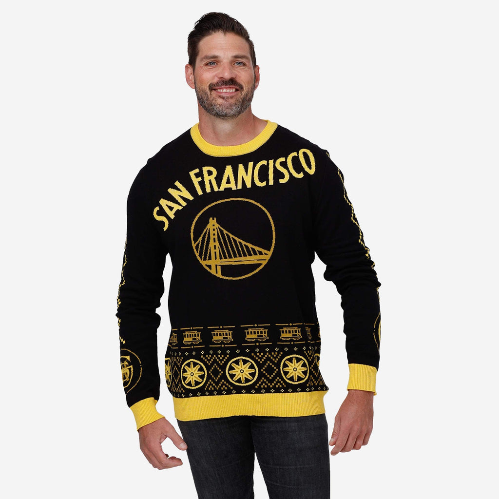 Golden State Warriors Thematic Knit Sweater FOCO S - FOCO.com